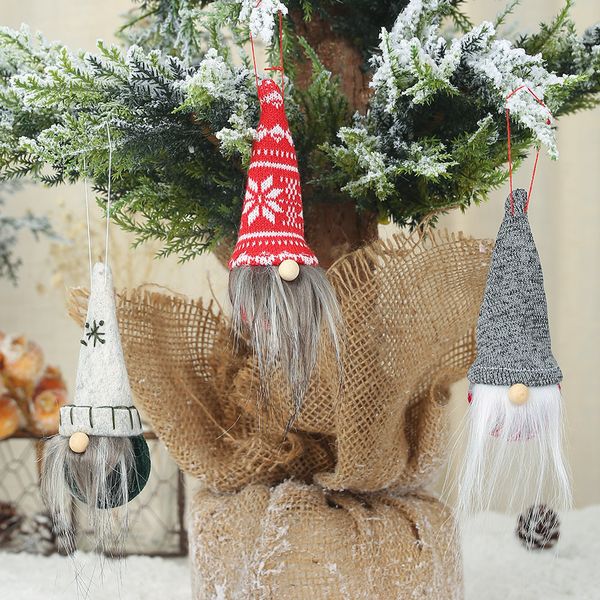 

2021 faceless stuffed elf dolls claus toy gnome table santa white beard christmas decoration xmas party new year kids gift new