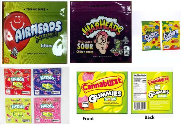 

runtz flamin nerds bites sour punch bites warheads budheads haribo caribo airheads gasheads infused gummies bites edibles packaging bags