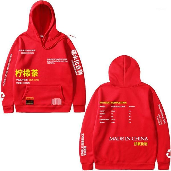 

hip hop lemon printed fleece pullover hoodies men/women casual hooded sweatshirts streetwear harajuku custom print hoodie1, Black