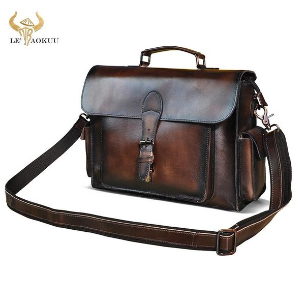 

briefcases men genuine leather coffee business portfolio design professional executive lawyer briefcase lapcase messenger bag 2058