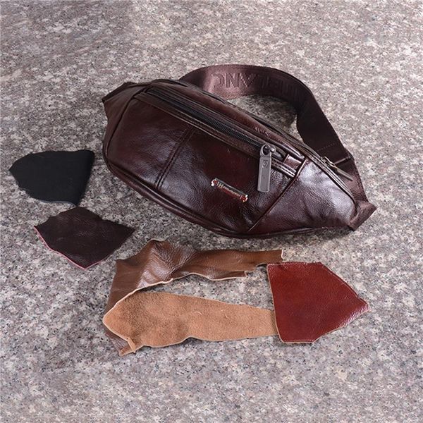 

men's waist packs male pu leather fanny pack belt bag phone pouch bags travel waist pack male small bag leather pouch