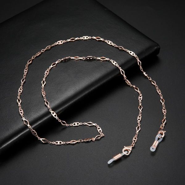 

my shape metal wave face mask chain anti-lost neck cord strap holder sunglasses chain fot mask women fashion jewelry accessories, Silver