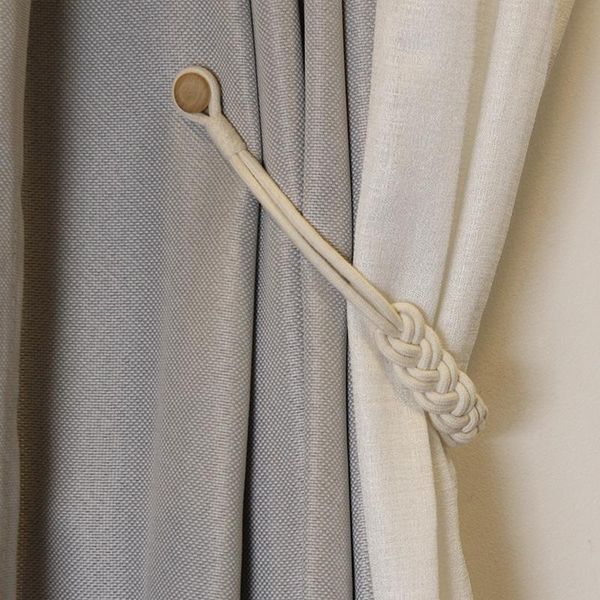 

1pc magnetic curtain tiebacks hand woven cotton room accessories curtain holder clip rope strap buckle curtain tie back h qylhrm