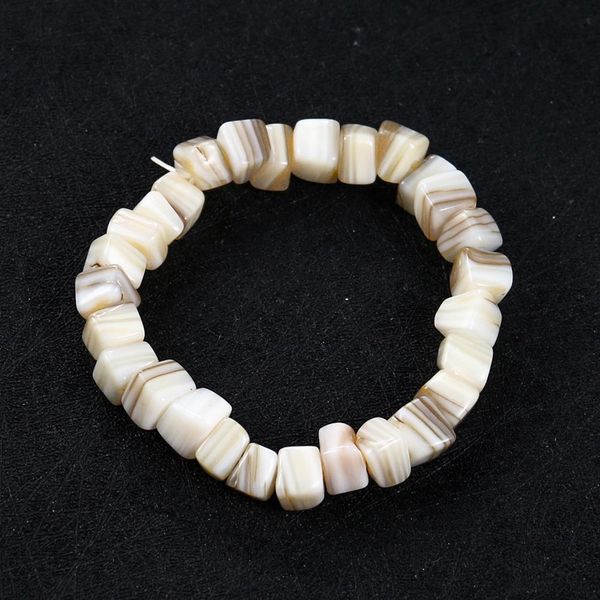 

natural cube pearl shell shell beads diy loose freshwater mother of pearl shell beads bracelet gift jewelry making accessories h jllcqc