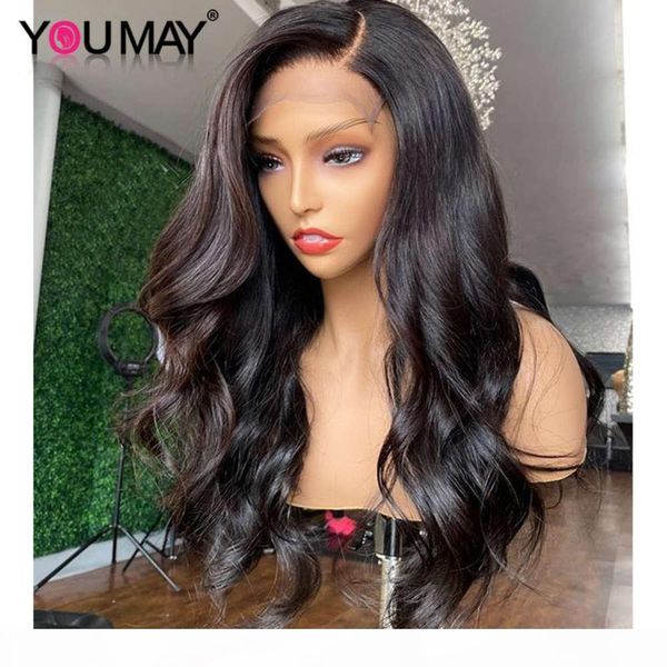 

250 density body wave front human hair wigs for black women 360 lace frontal wig fake scalp bob 370 closure, Black;brown