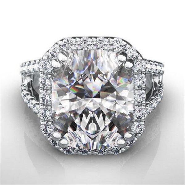 

new arrival sparkling luxury jewelry astor cutting 925 sterling silver&gold fill white z cz diamond women engagement band ring gift, Slivery;golden