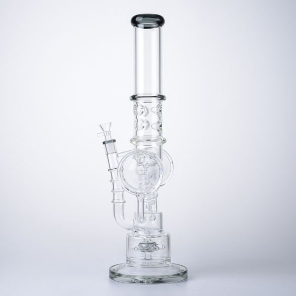 Disponibile Sun Flower Shape Narghilè Recycler Accessori per fumatori Sprinkler Perc Spiral Percolator Big Bong Dab Rigs 14mm Giunto femmina spesso con ciotola WP2120