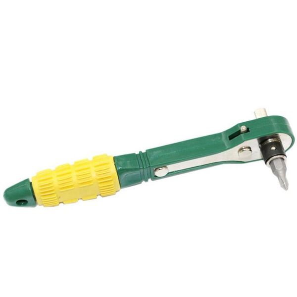 

mini rapid ratchet wrench 1/4 screwdriver rod quick socket wrench tools yellow green adjustable wrench span quick release