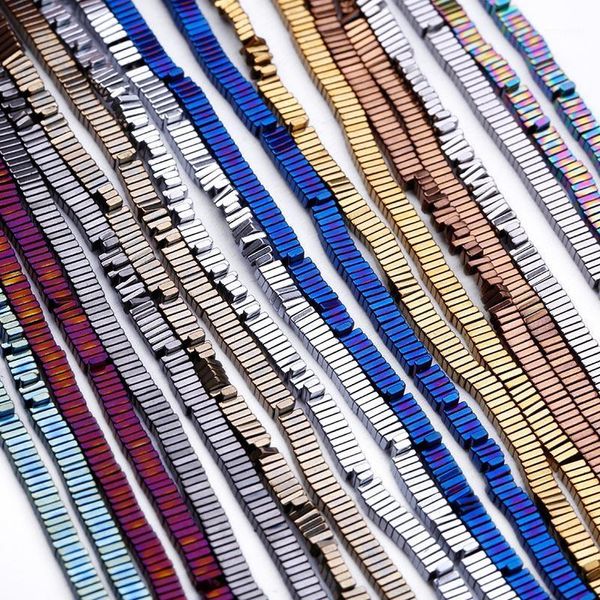 

other natural stone 3*2*1mm hematite colorful plating square piece beads jewelry making diy necklace bracelet earrings accessories1