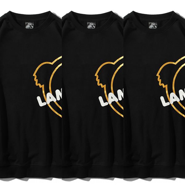 

осенью новый модный бренд горячего тиснения панда печати пуловер sweatertop sweaterloop свитер хлопка людей способа свободно пуловер большой, Black