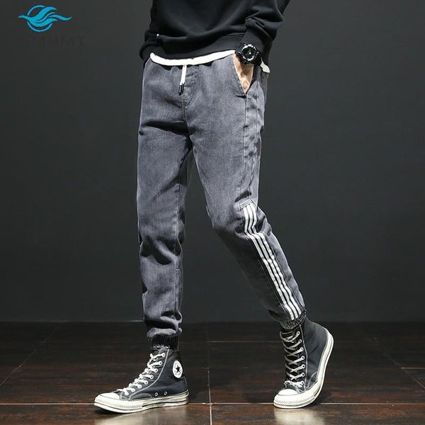 

men's jeans spring fall fashion loose letter print denim pants men pencil leg korean style casual overalls trousers trendy streetwear, Blue