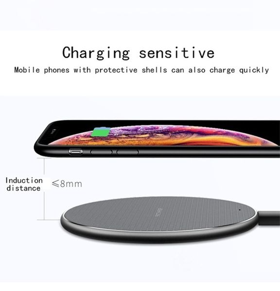 

qi wireless charger for iphone 11 pro 8 x xr xs max 10w fast wireless charging for samsung s10 s9 s8 usb charger pad
