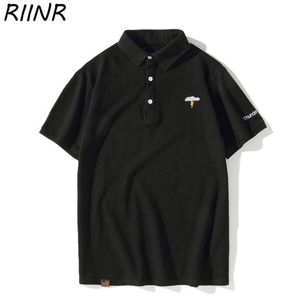 

riinr summer men's korean weather embroidered polo shirt large size short-sleeved polo shirt m-5xl sport hooded sweatshirt hoodie