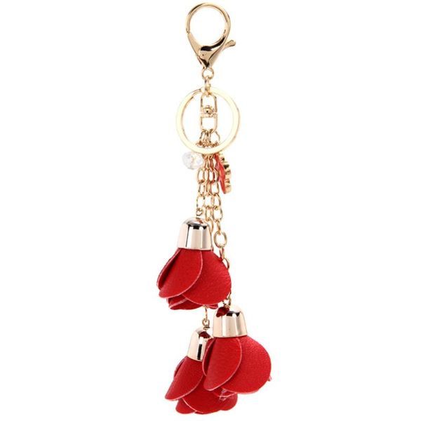 

new rose flower key chain key ring for women bag trinket accessory key ring holder jewelry eh880 h jllazo