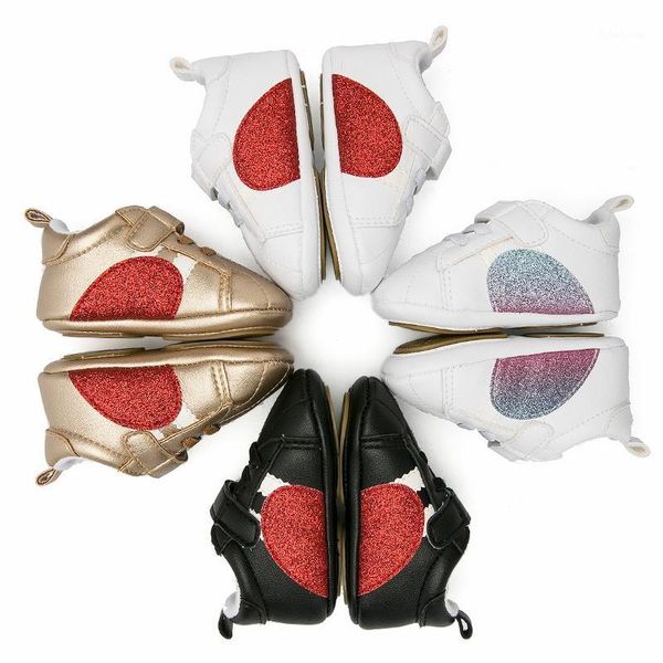 

infant newborn baby boys girls soft pu heart print autumn lace-up first walkers sneakers shoes toddler classic casual shoes1