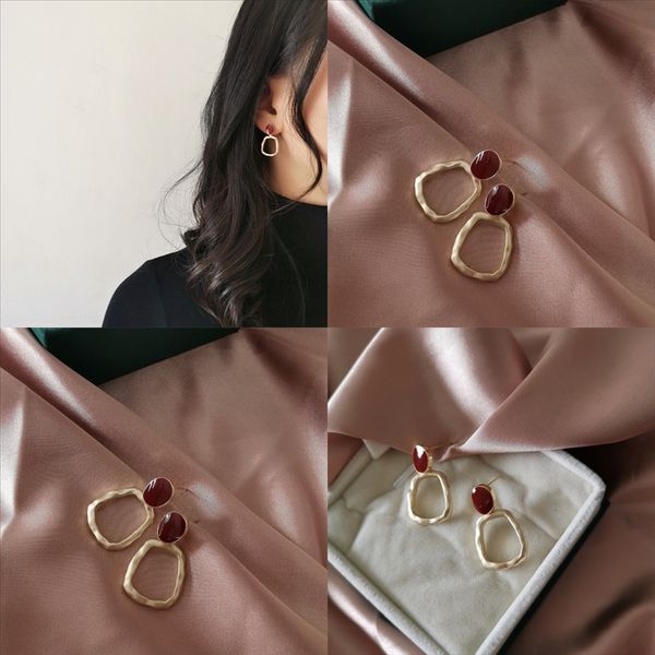 

ryqe women earring stylist earrings fashion crystal jade york jewelries drop earrings big crystal stud famous, Golden