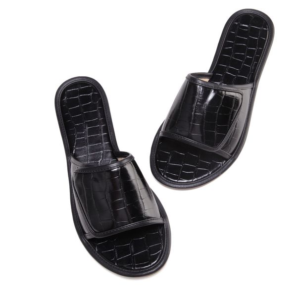 

2021 new standard stone woman's sandals in europe, america hook and loop slippers gd5n, Black