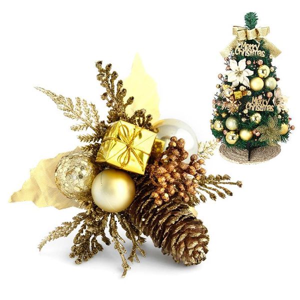 

1pc christmas pine cone pick mixed artificial pine cone branch xmas tree ornament accessories party supplies for christmas