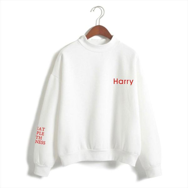 

осень и зима повседневный стиль с длинным рукавом харри merch с добротой топы женские моды дряблая пуловер толстовка, Black