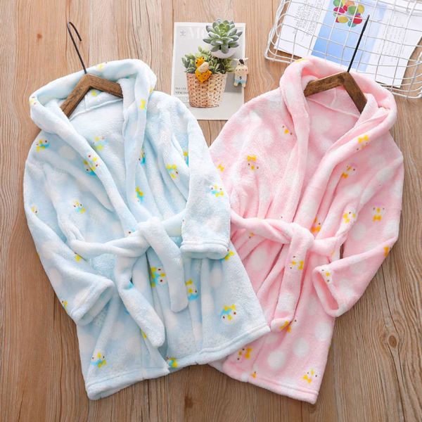 

boy bathrobe clothing autumn children's / winter nightgown baby pajamas little girl household cloth, Blue;red
