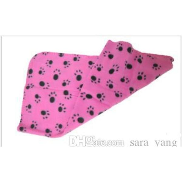 

100pcs 60x70cm pet dog cat blankets paw prints soft warm fleece bed pet mat sleep wmtrtn sports2010