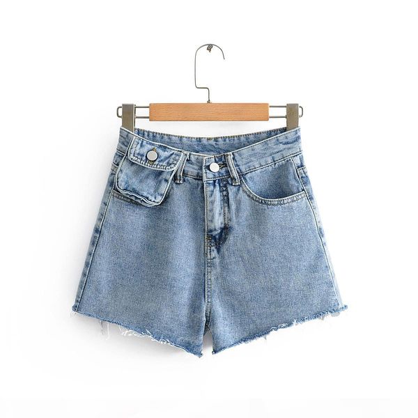 

women summer denim shorts jeans 2020 new fashion waist pack design high waist shorts female denim shorts trousers nightclub pants, Blue