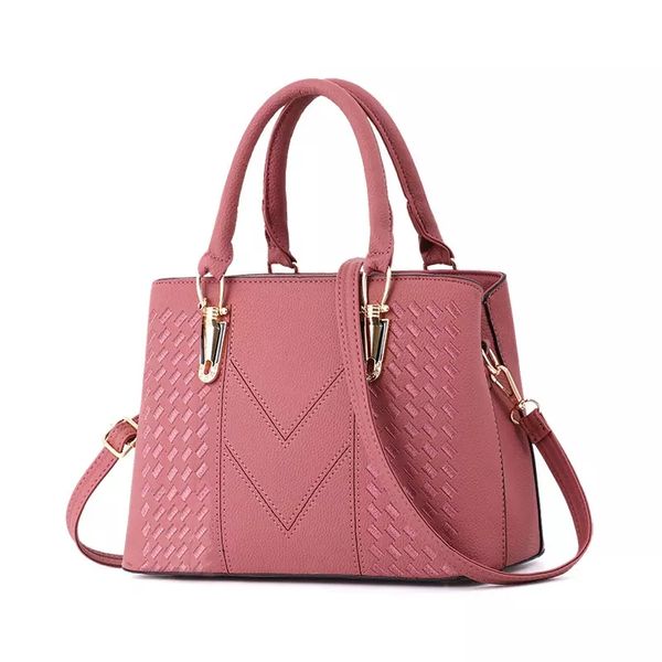 

fashionable pu leather handbag, women's large capacity handbag, solid color shoulder bag bucket bag purse