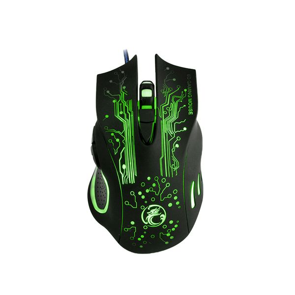 

imice professional wired gaming mouse 2400dpi optical macro programmable 6 buttons mouse gamer led backlight breath mice for pc