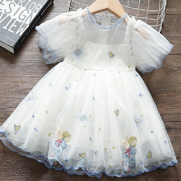 

princess girls dress tutu vestidos angel dress for girls kids dresses lace toddler baby 1st birthday party wedding1, Red;yellow