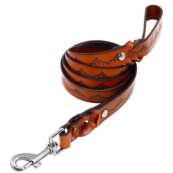

dog leash leather pet dog walking training leash lead for medium large dogs k9 german shepherd leash sqczsz