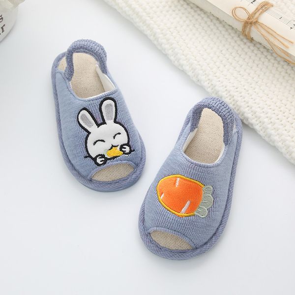 

baby boy девушка малыш тапочки детские тапочки новый нескользящий мультфильм эластичный дом крытый детская обувь тапочки 1-4 года y201028, Black;grey