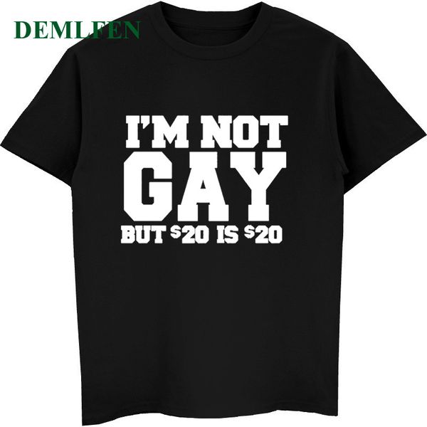 

summer new funny i'm not gay t-shirt men short sleeved t shirt streetwear casual tees sport hooded sweatshirt hoodie