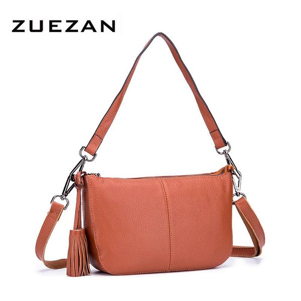 

tassels, 2 straps, women genuine leather shoulder bag, female 100% natural cowhide messenger crossbody bag, a252