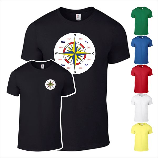 

brand new t shirt sailor compass rose nautical sea ocean cruise navigation printed летняя майка спортивная с капюшоном толстовка толстовка
