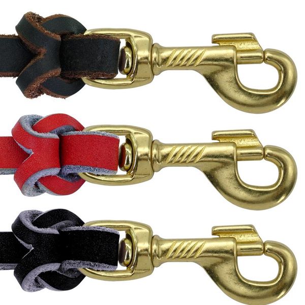 

dog leash leather pet walking training dog lead running leashes belt for medium large dogs german shepherd k9 1.5m/2 bbyfyn