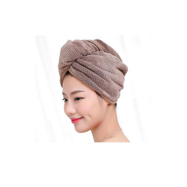 

3 colors magic hair drying towel hat microfibre quick dry turban for bath shower pool machine wash wmtyrl