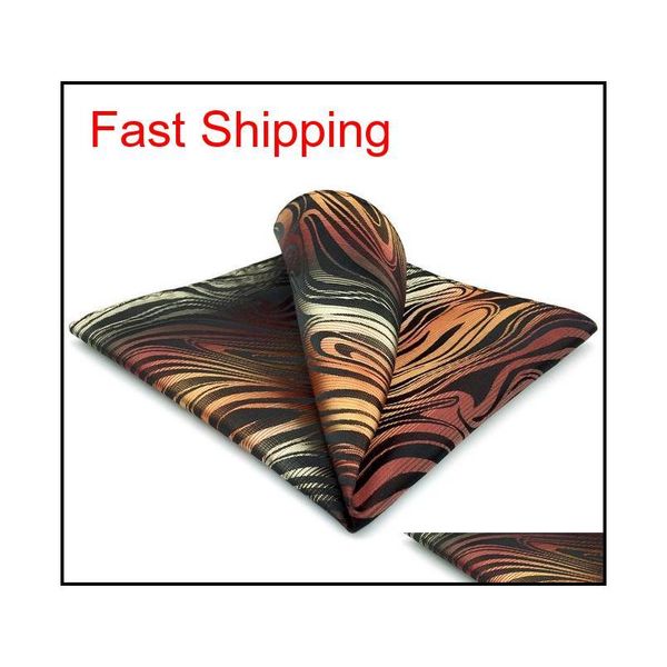 

bh17 orange black ripple silk wedding mens pocket square novelty classic handkerchief dress hanky 66zte, Blue;white