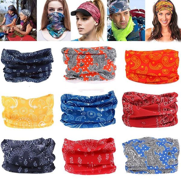 

us stock seamless style bandanna headwear scarf wrap cool neck gaiters magic headscarf sun mask collars muffler scarf face mask gaiters, Blue;black