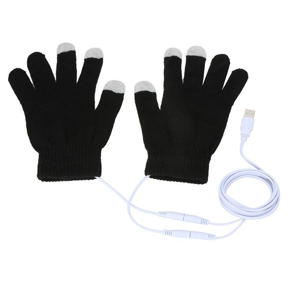 

usb cycling hand heating gloves warm constant temperature portable soft wearable winter #j1p, Blue;gray