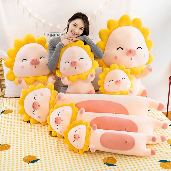 

Cute solar pig pig plush toy doll doll bed sleeping long pillow manufacturers wholesale