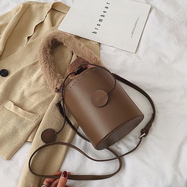 

crossbody bags women pu leather small bag woman 2020 portable baby package texture western style oblique satchel bucket package