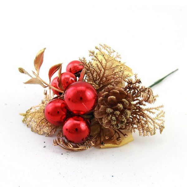 

christmas decorations diy tree ornaments artificial pine cone auspicious fruits branch for flower arrangements home party1