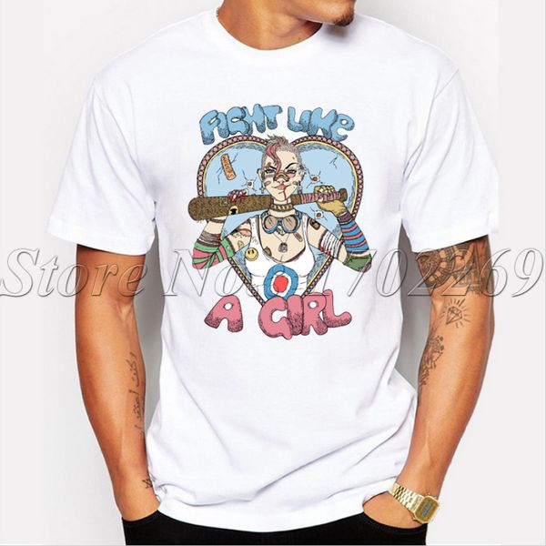 

popular funny cool tee short sleeve casual fight like a tank girl cartoon printed retro style basic sport sweatshirt hoodie t shirt
