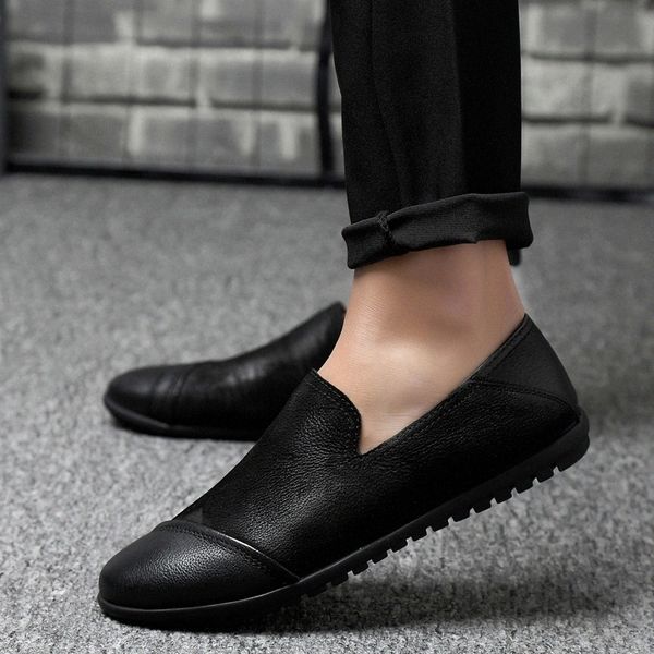 

fashion men's shoes outdoor casual genuine leather loafers man classics slip on shoe male shoes for men moccasins big size 47 #ij6q