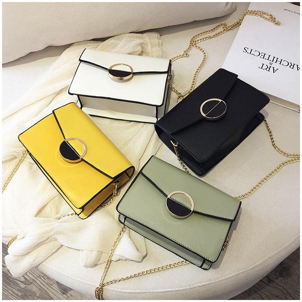 

женщины сумки на ремне 2020 лето новые корейской версии сумка сумочка цепи wild pure color мешок плеча