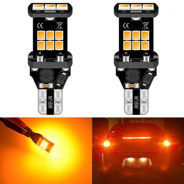 

2pcs led t15 w6w canbus bulbs 921 912 error led car parking backup reverse lamps super bright 2835smd white red amber 12v1