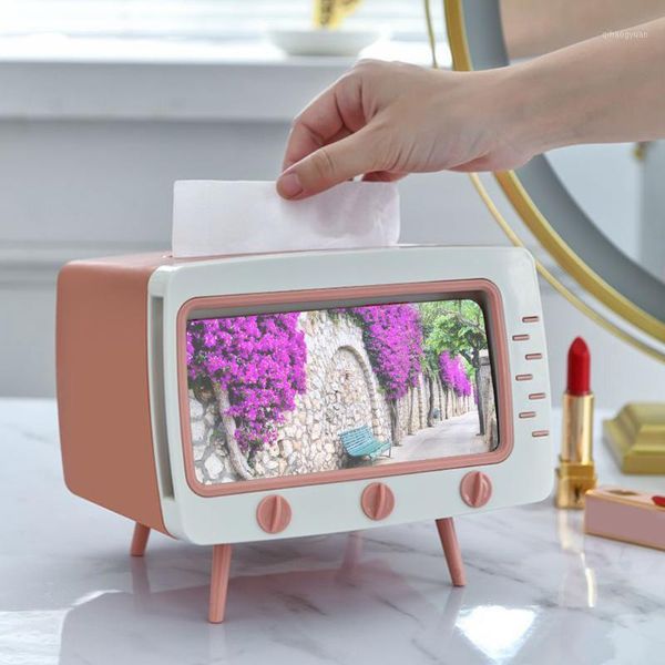 

kitchen tv shape tissue box bedroom card slot design living room napkin storage container dorm phone holder non slip home office1