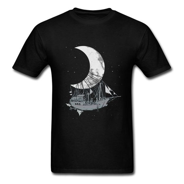 

designer men's moon ship printed 100% cotton short sleeve slim fit swag streetwear retro hoodie designers t shirts sweatshirt