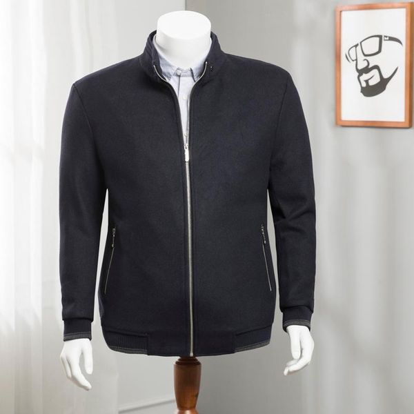 

8xl 7xl 6xl 5xl plus size winter jacket men wool coat slim fit jackets outerwear warm man casual jacket overcoat coat1, Black