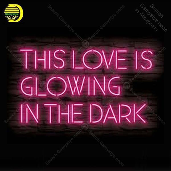 

neon sign for this love is glowing in the dark neon bulb sign art handcraft restaurant home neon signboard wall lightclear board
